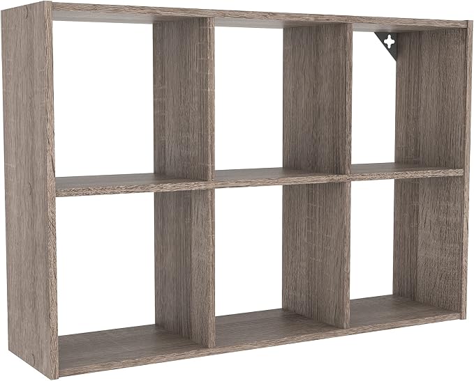 ClosetMaid Mini 6-Cube Desktop or Wall Mount Organizer, Weathered Teak by Unknown