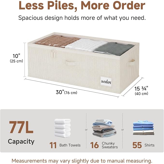 StorageWorks Under Bed Storage Bins, Handles and Label Holder, 20.5 Gallon - Image 2