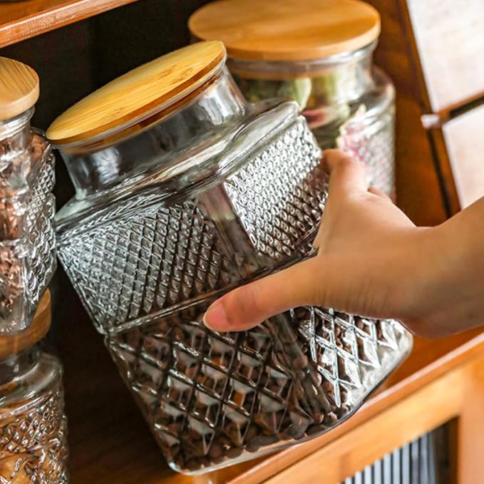 Large Glass Storage Jar, 60 FL OZ Glass Food Storage Containers - Image 4