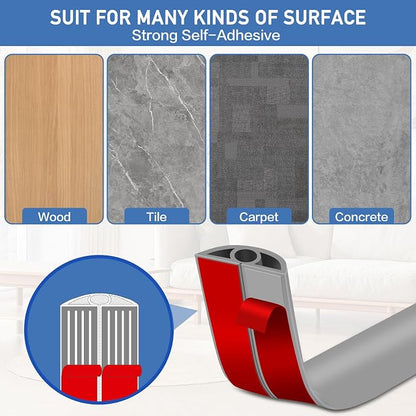 Floor Cord Cover Self Adhesive Cord Hider Floor Extension Cord Covers - Image 4