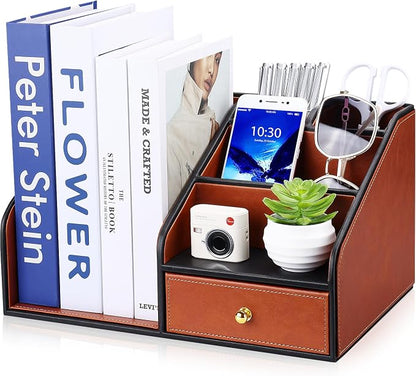 GORESE PU Leather Desk Organizer by GORESE