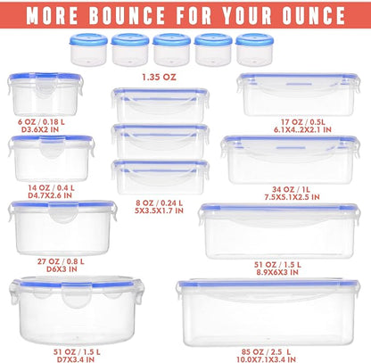 RockBerry 32 Pcs Large Plastic Food storage containers-85 oz to Sauces Box - Image 2