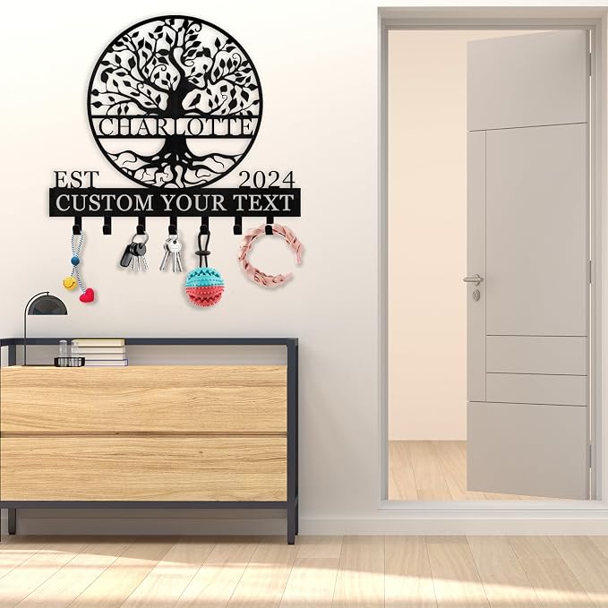 Personalized Key Holder Wall Mount - Image 2