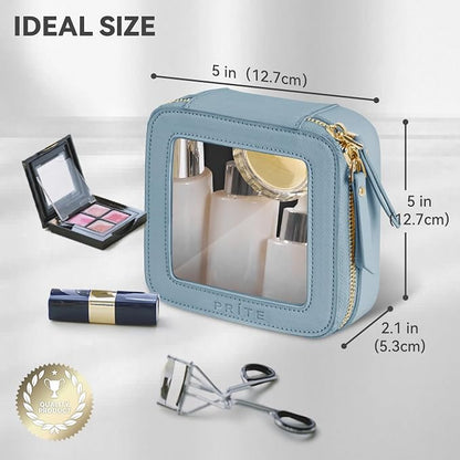 Prite Small Makeup Bag for Women Portable Clear Makeup Bag Cute Mini Waterproof - Image 3