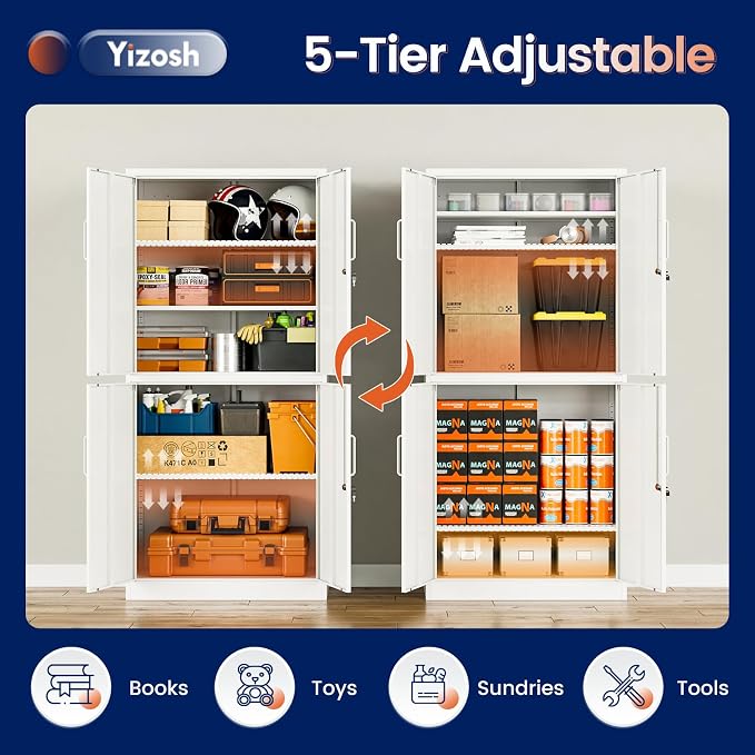 Yizosh Metal Storage Locking Cabinet - Image 6