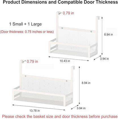 Hanging Desktop Baskets Fine Mesh Wire Storage Basket Over Cabinet Door - Image 2
