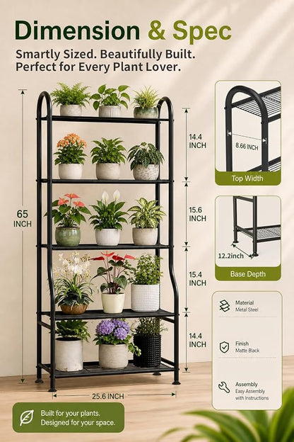 5-Tier Metal Plant Stand - Image 2