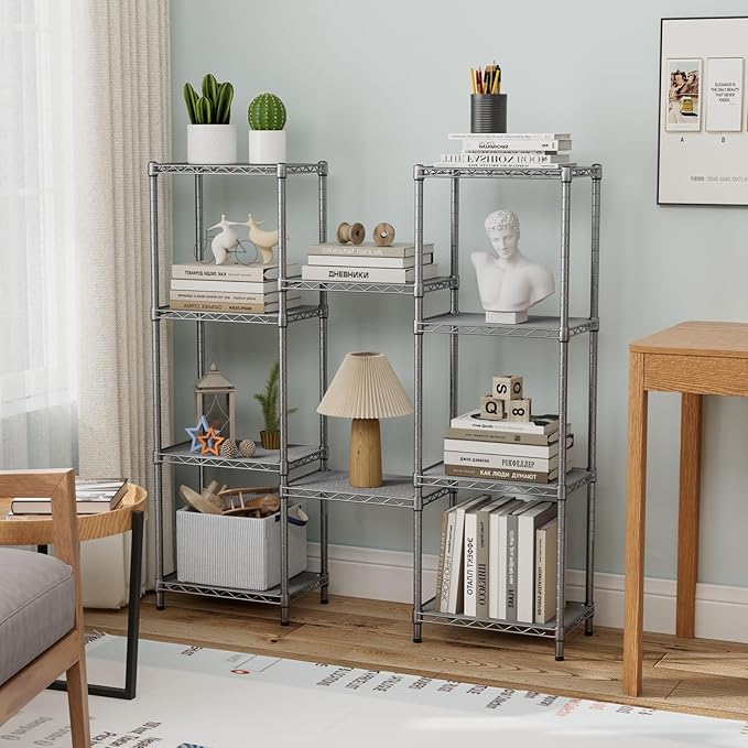 Small 5 tire Shelves Storage Wire Shelving Unit Metal Shelf Adjustable - Image 5