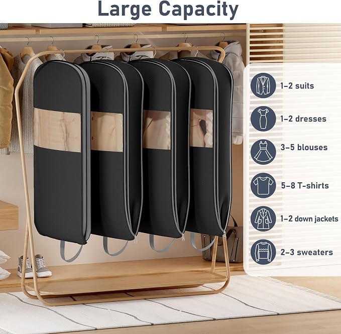 DIMJ 2 Pack 43" Space Saving Garment Bags - Image 7