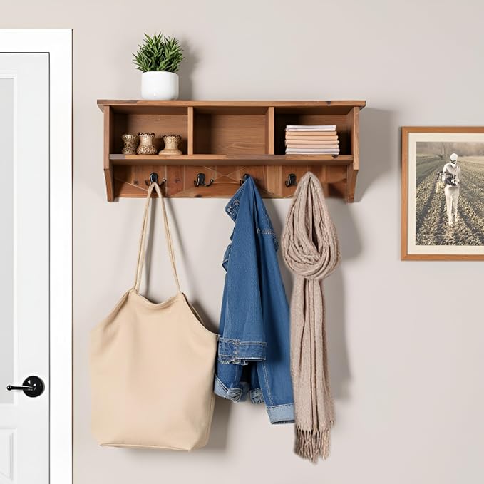 Revive Solid Wood Wall Mounted Coat Rack - Image 6
