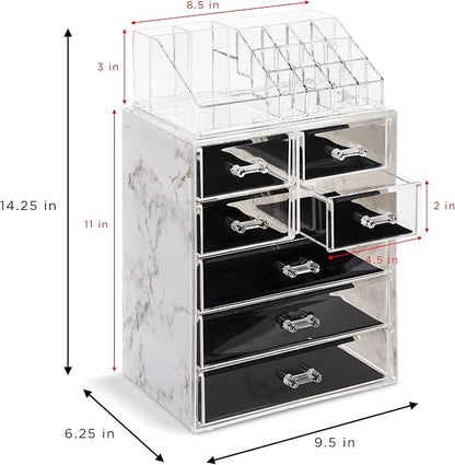 Sorbus Clear Cosmetic Makeup Organizer - Image 4