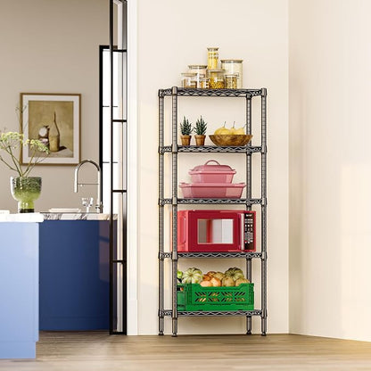 IZEUK 5 Tier Steel Storage Shelves, Heavy Duty Metal Shelf Wire Shelving Rack - Image 2