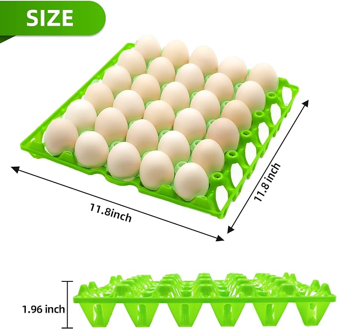 4-Pack Plastic Egg Tray Egg Crate, 30-Egg Flats - Image 2