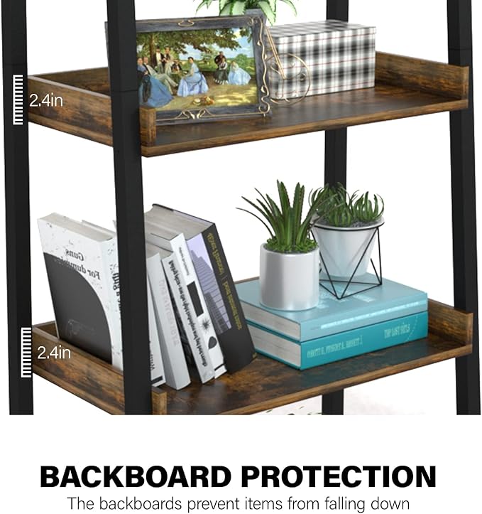 ASTARTH Ladder Shelf-5 Tier Bookshelves w/Open Shelf - Image 7