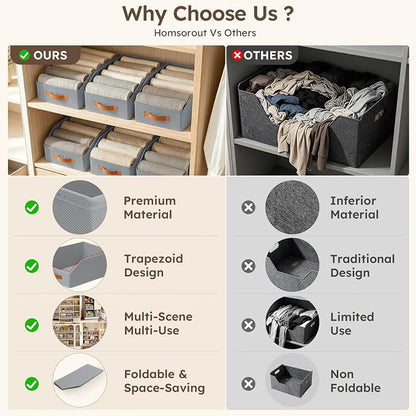 Homsorout Fabric Storage Bins for Organizing - Image 7