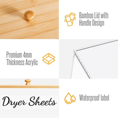 JYPS Clear Acrylic Dryer Sheet Holder - Image 3