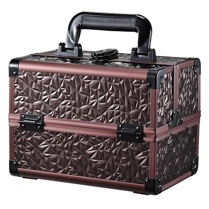 Joligrace Makeup Train Case Cosmetic Box Portable Makeup Case Organizer 2 Trays by Joligrace