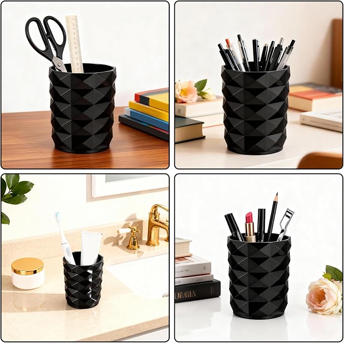 Acrylic Makeup Brush Holder Organizer, Stylish Pencil Holder - Image 3