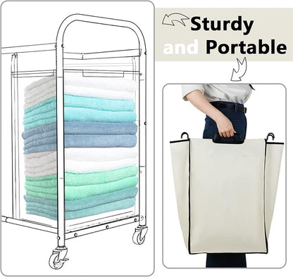 Bonuci 3 Pcs Laundry Sorter Replacement Bags Hamper Cart Removable Replacement - Image 5