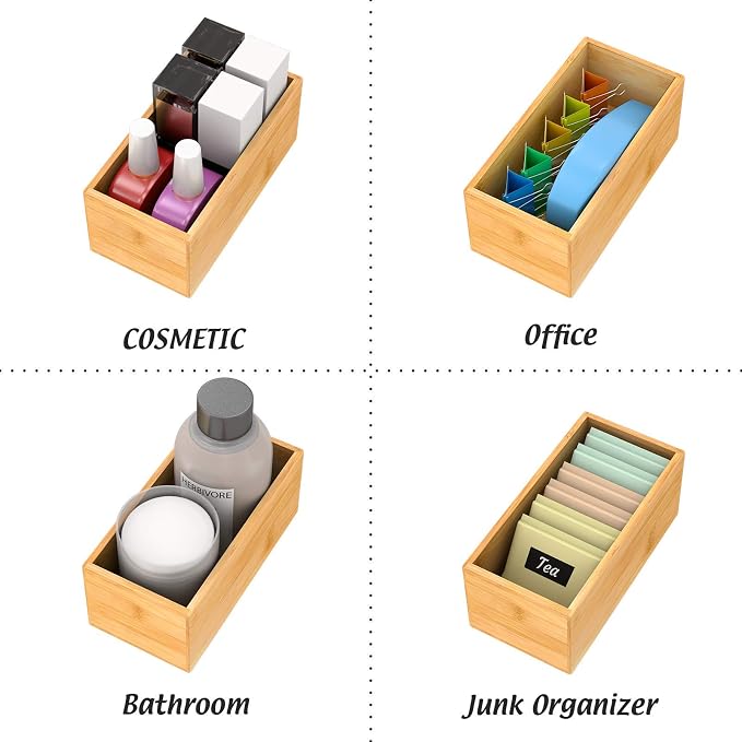 Bamboo Drawer Organizer Utensil Holder - Image 7