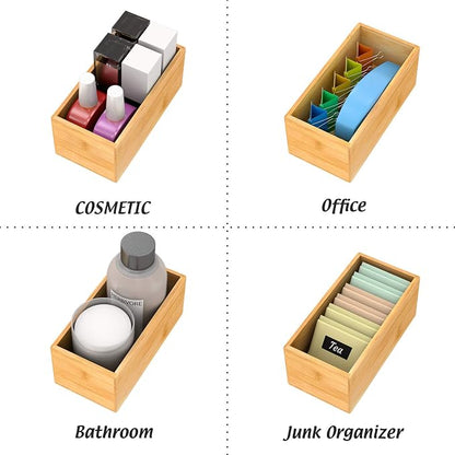 Bamboo Drawer Organizer Utensil Holder - Image 7