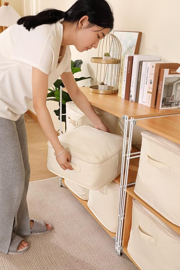 Decorative Basket Rectangular Fabric Storage Bin Organizer Basket - Image 9