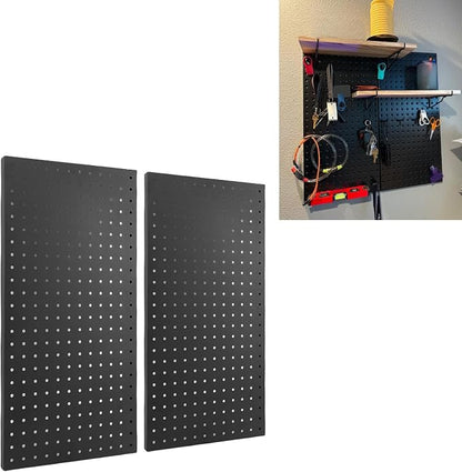 Fydun Metal Pegboard Wall Panels Steel Modular Peg Board Organizer Garage - Image 2