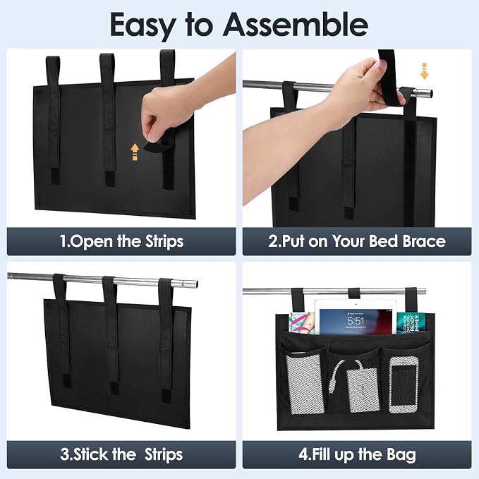 Bedside Caddy Storage Organizer, Hanging Storage Bag Pocket - Image 5