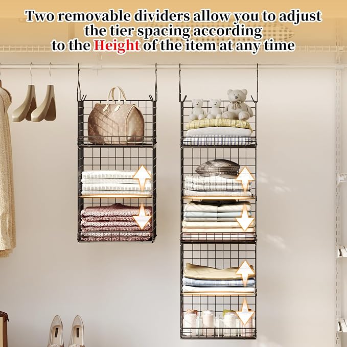 Yuyetuyo 5 Tier Closet Hanging Organizer and Storage Separable Hanging Closet - Image 4