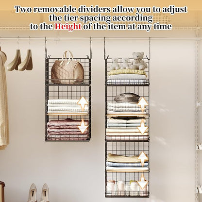 Yuyetuyo 5 Tier Closet Hanging Organizer and Storage Separable Hanging Closet - Image 4