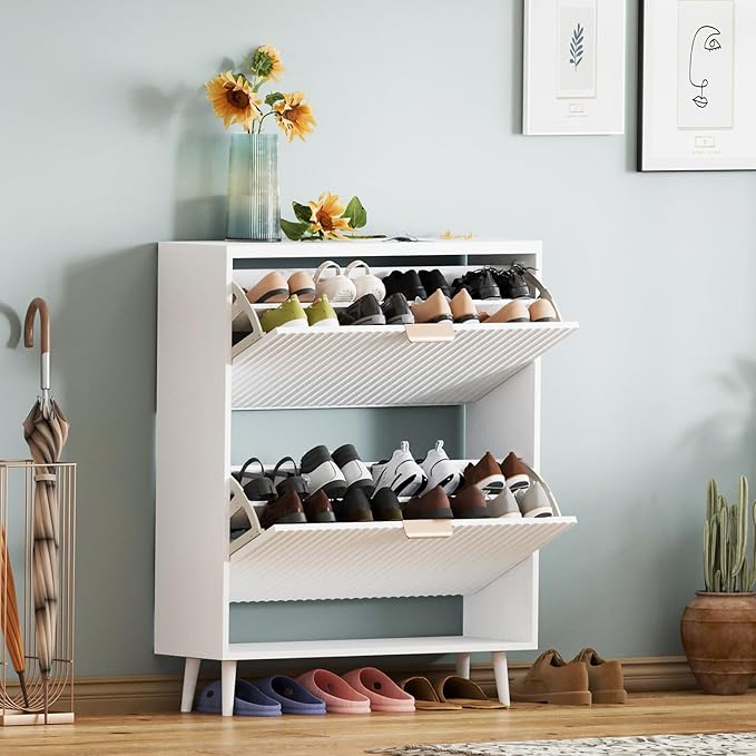 Shoe Cabinet Storage, Modern Freestanding Organizer - Image 6