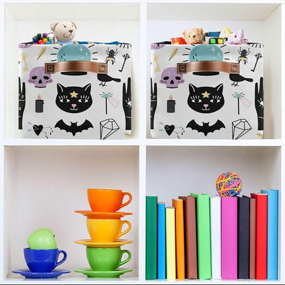 ZAZYXTJ Witch Storage Basket for Shelves Open Storage Bin 2Pack | Foldable - Image 6