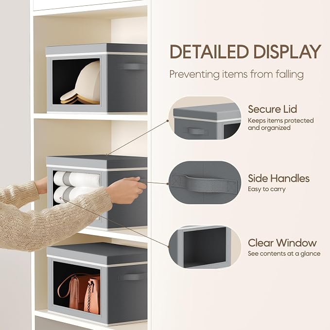 Homsorout Storage Bins with Lids - Image 6