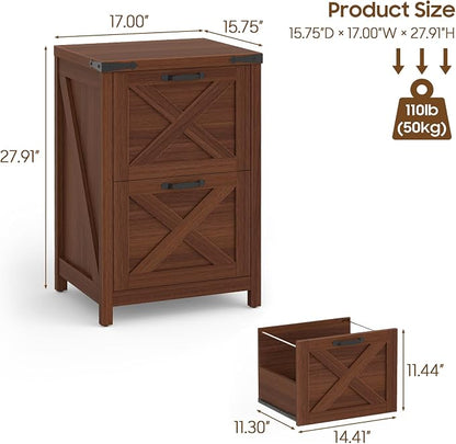 Halitaa Small Farmhouse File Cabinet - Image 3