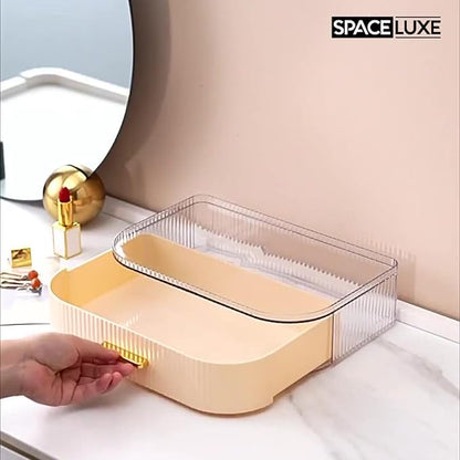 Makeup Organizer with Drawers and 360° Rotating Brush Holder, Large Capacity - Image 7