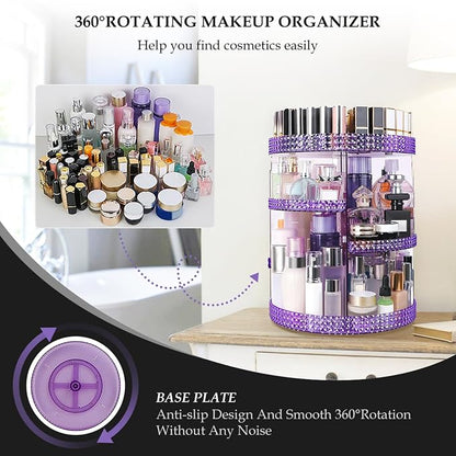 360 Degree Rotating Makeup Organizer, Extra Large Capacity Cosmetics Organizer - Image 5