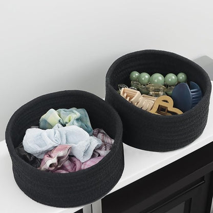 Small Woven Cotton Rope Baskets, Gift and Storage Baskets, Nursery Organizer - Image 6