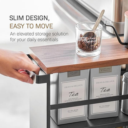 YAMAZAKI home Tower Rolling Slim Storage Cart - Image 6