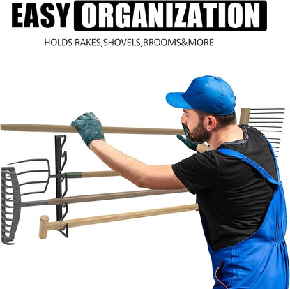 UNITEDPOWER Garden Tool Storage Rack，Wall Mounted Garage Organizer，Tool Utility - Image 3