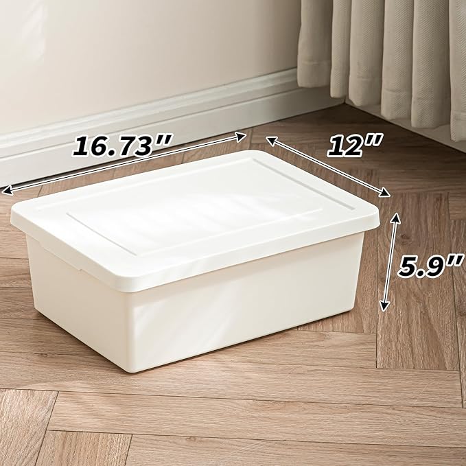 15 Quart White Storage Bins - Image 5