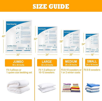 MEIQIHOME Vacuum Storage Bags, Space Saver Sealer Bags, Vacuum seal bags - Image 3