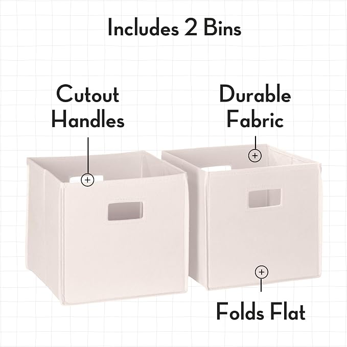 RiverRidge Kids 2pc Fabric Collapsible Storage Cube Organizers - Image 3