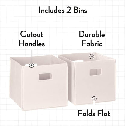 RiverRidge Kids 2pc Fabric Collapsible Storage Cube Organizers - Image 3