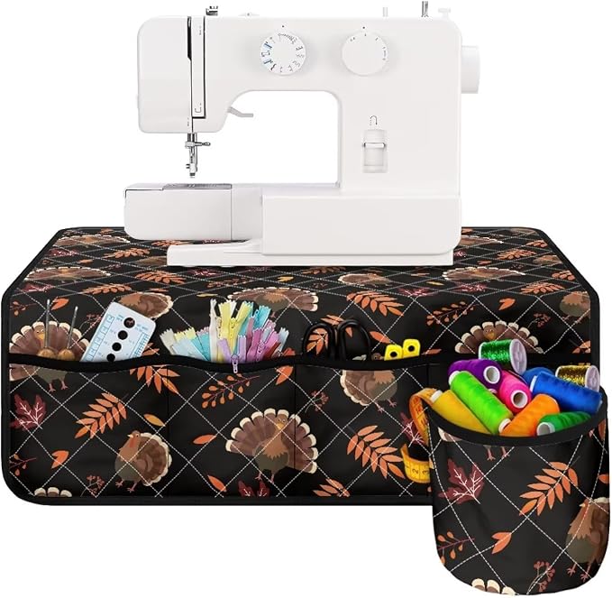 Gomyblomy Turkeys Sewing Machine Silencer Mat, Thanksgiving Theme Durable Dust - Image 3