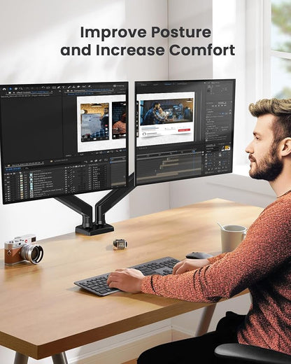 ErGear Dual Monitor Stand up to 32 inches Screen, Load-Bearing Max 22 lbs Each - Image 7