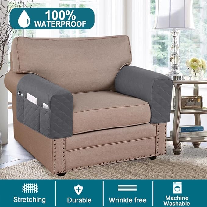 Turquoize 2 Pack Waterproof Armrest Covers - Image 2