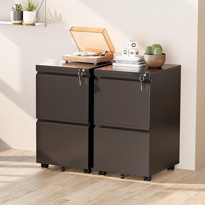 Greenvelly 2 Drawer Mobile File Cabinet - Image 9