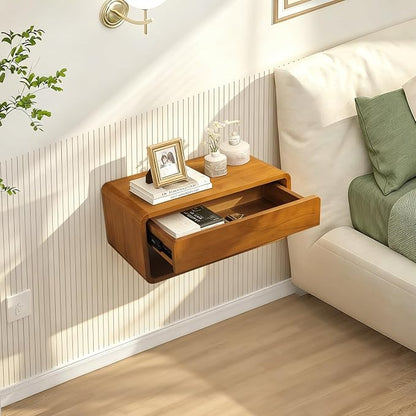 Floating Nightstand Wall Mounted Bedside Shelf Handmade Bedroom Furniture - Image 5