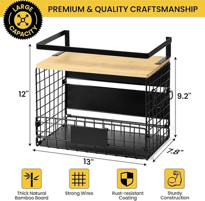 2 SET Strong Magnetic Shelf Basket - Image 2