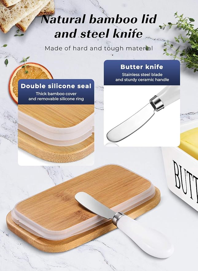 Butter Dish with Lid, Large Butter Container - Image 5